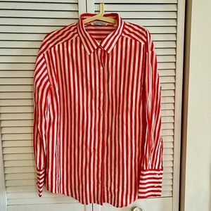 Zara Woman MULTI-POSITION SHIRT- Striped